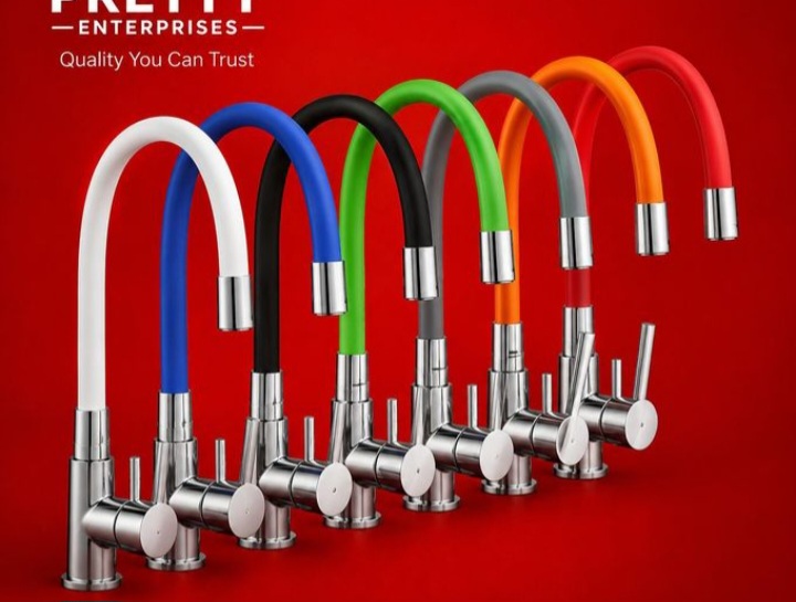 COLOURED FLEXIBLE WALL TAP